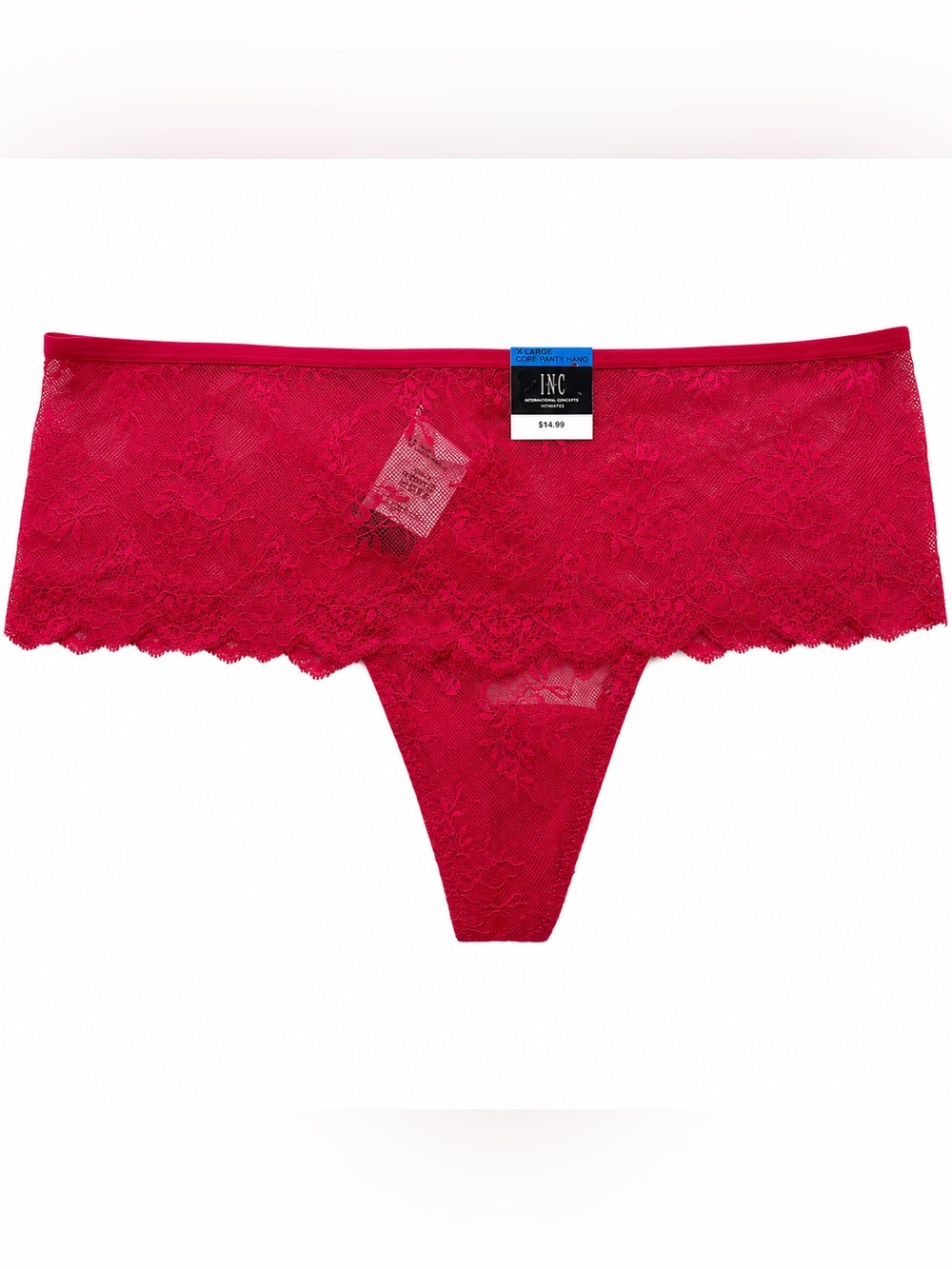 Inc International Concepts Women's Panties High Waist Lace Underwear Thong red